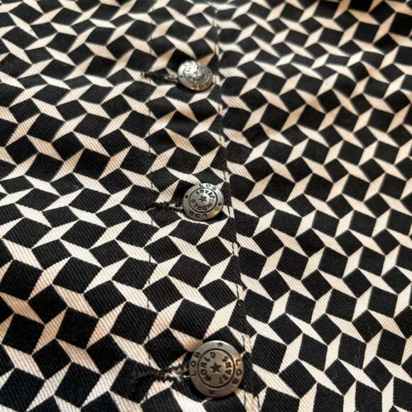 LOB Black & White Geometric Print Mini Skirt - Picture 4 of 9